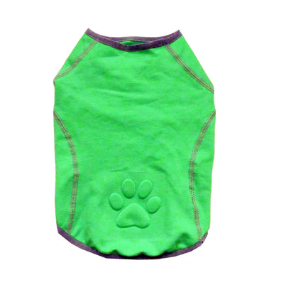 Paw Embossed T Shirt Green