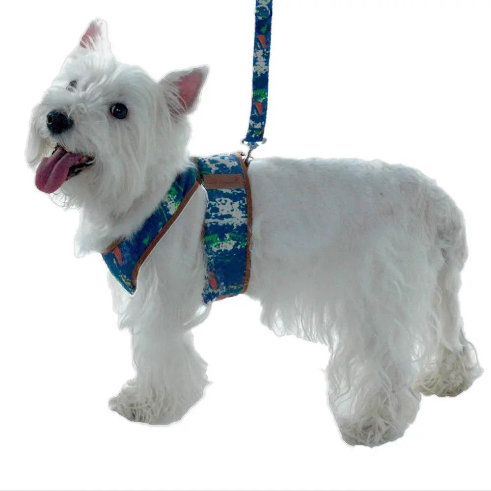 cloak dawggie Step n Go Step In Small Dog Harness Denim Print