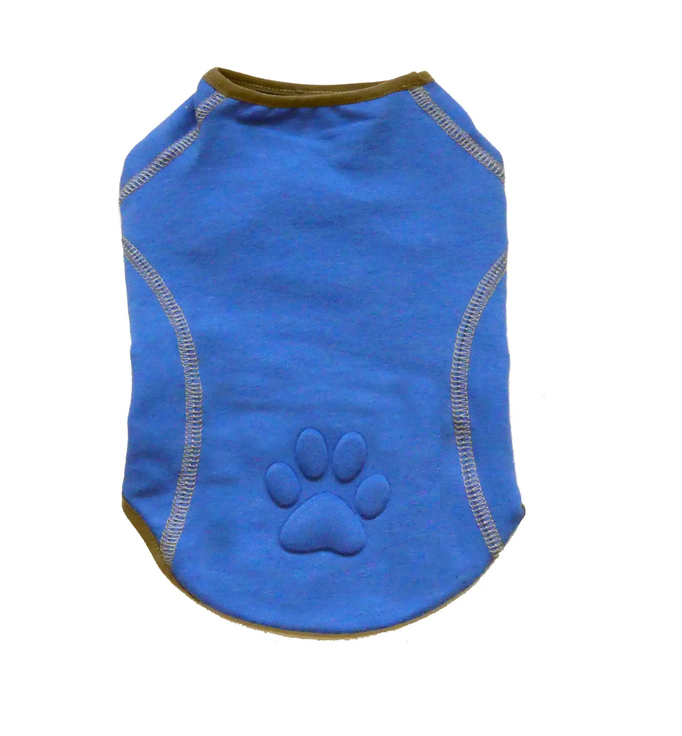 Paw Embossed T Shirt Blue