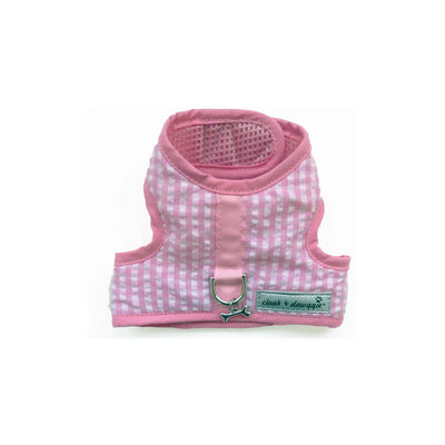 Pink Gingham Dog Skirt for  Pink Gingham Teacup Vest Harness