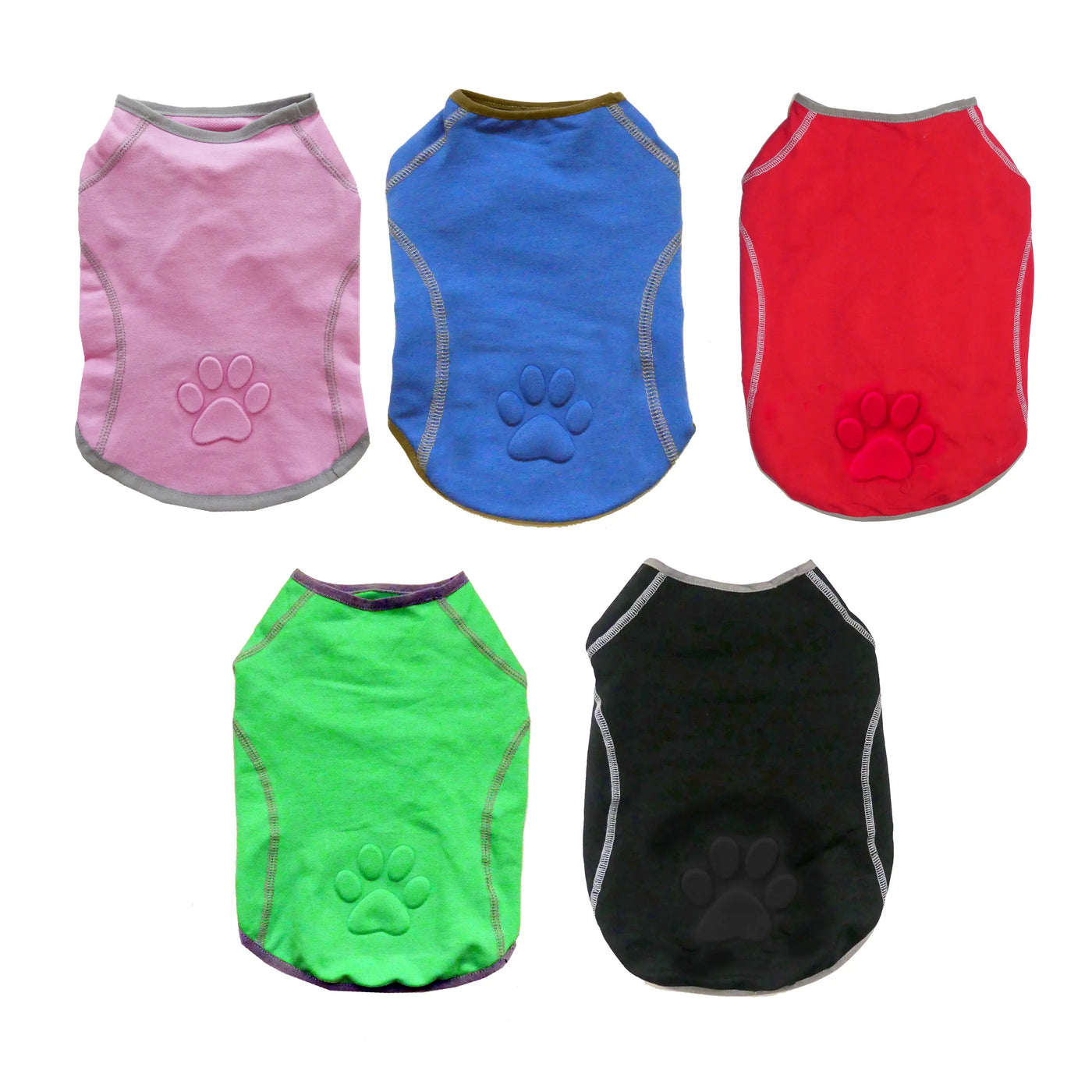 Paw Embossed T Shirt Colors