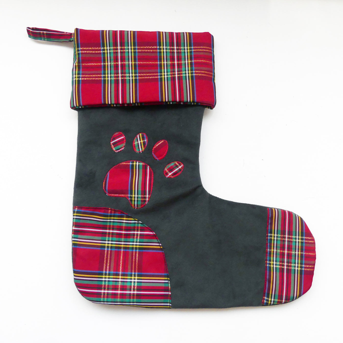 Holiday Tartan Bow Squeak Toy / Paw Stocking