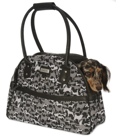my canine kids dog purse camo with dog in it