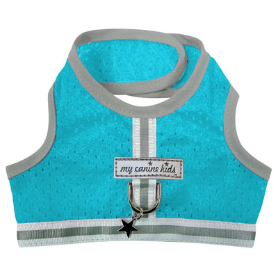 My Canine Kids Athletic Mesh Reflective Dog Harness Turquoise