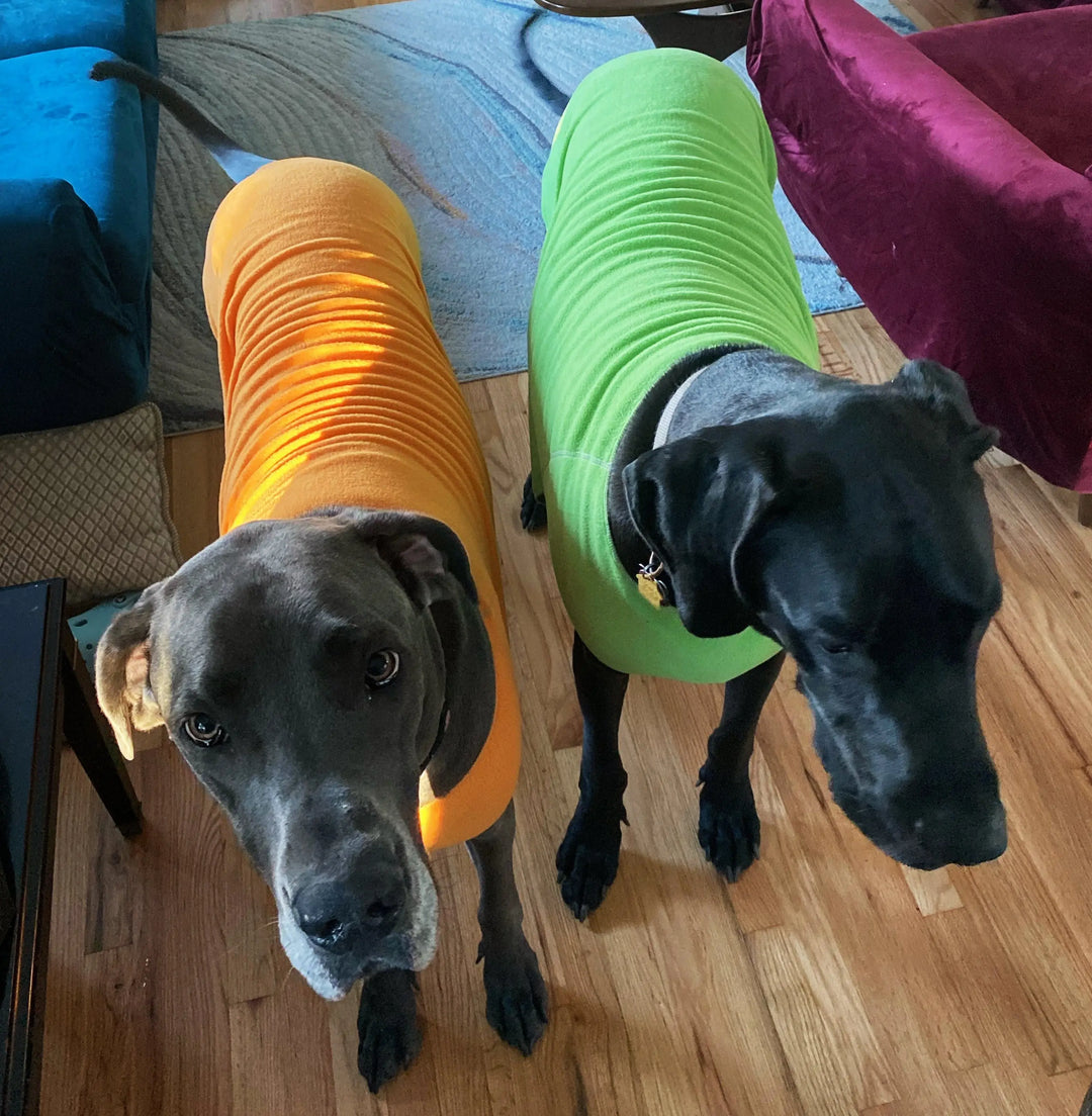 dog sweater for large dogs Cloak & Dawggie Stretch Fleece Dog Sweater - Brown