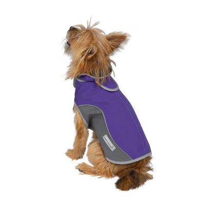 precision fit dog parka bi color purple/gray - XXS Dog