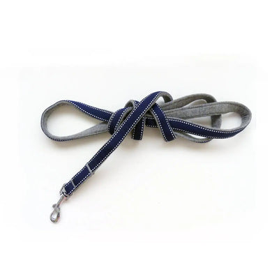 Grey Flannel matching leash in Navy
