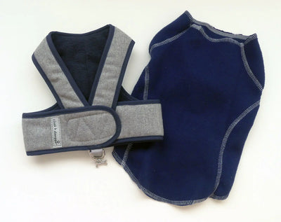 Step N Go Flannel Harness and Sweater Set in Navy