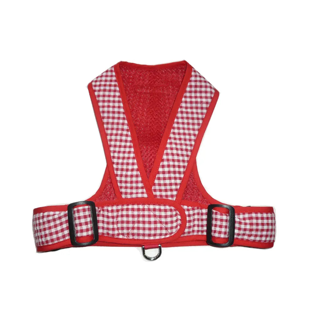 Red Gingham Dog Harness My Canine Kids