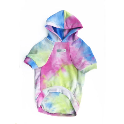 Tie Dye Cat Hoodie Cotton French Terry 4 LBS to 15 LBS