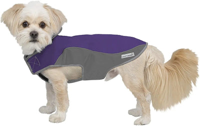 precision fit dog parka bi color purple/gray - XS Dog