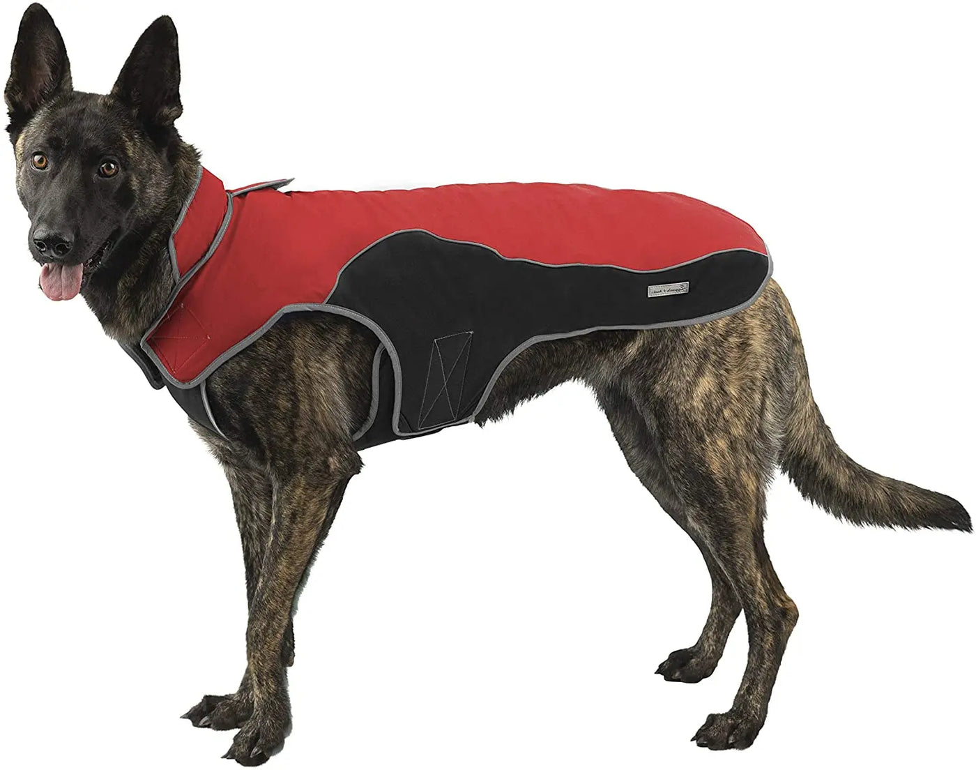 precision fit dog parka bi color red/black - XL Dog