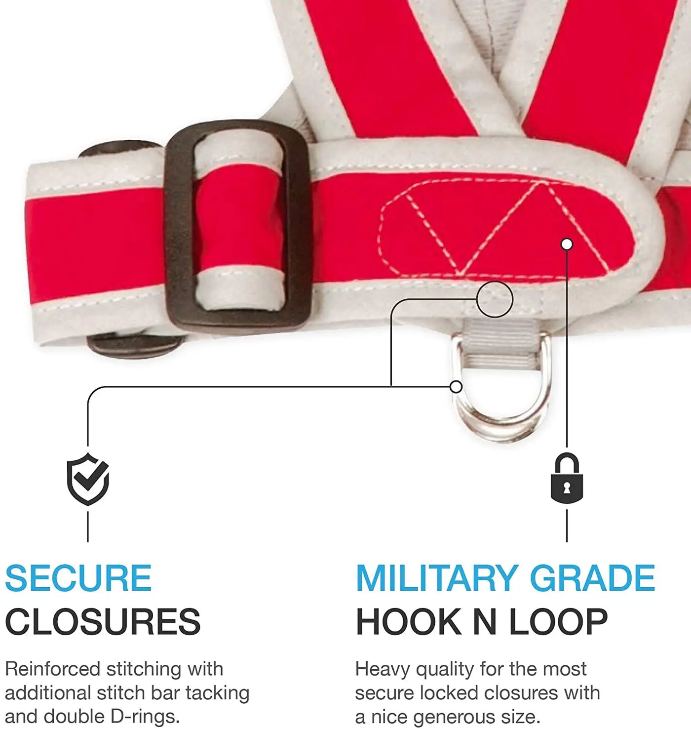 My Canine Kids Precision Fit Harness on Dog in Red