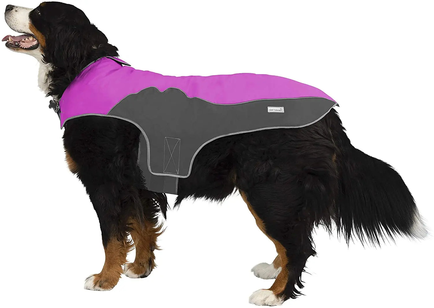 precision fit dog parka bi color pink/gray - XXL Dog